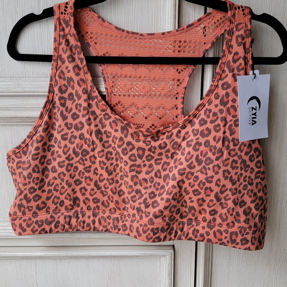 NWT Orange Leopard Bomber RC Bra
